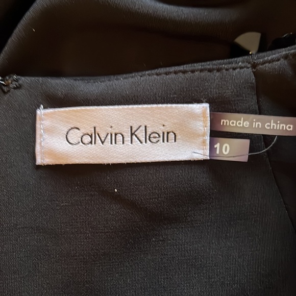 Calvin Klein low-cut ruched dress Calvin Klein size 10 beaded - Picture 6 of 8